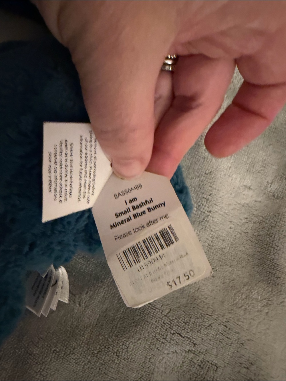 Jellycat Teal Blue Plush Bunny - Picture 2 of 3
